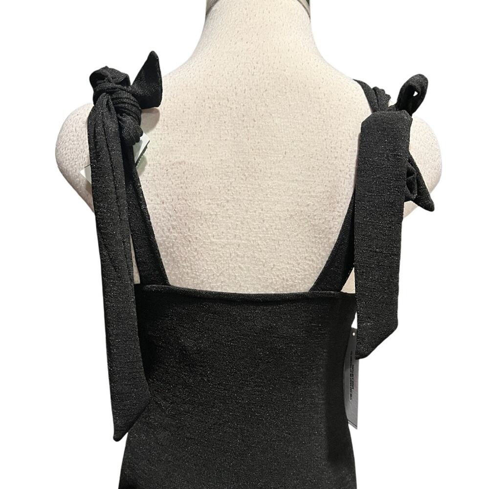 Princess Polly plunge neck ring detail mini dress in black Size 2 NWT - Picture 11 of 11